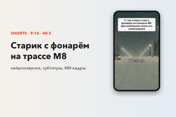Кадр вертикального ролика с субтитрами